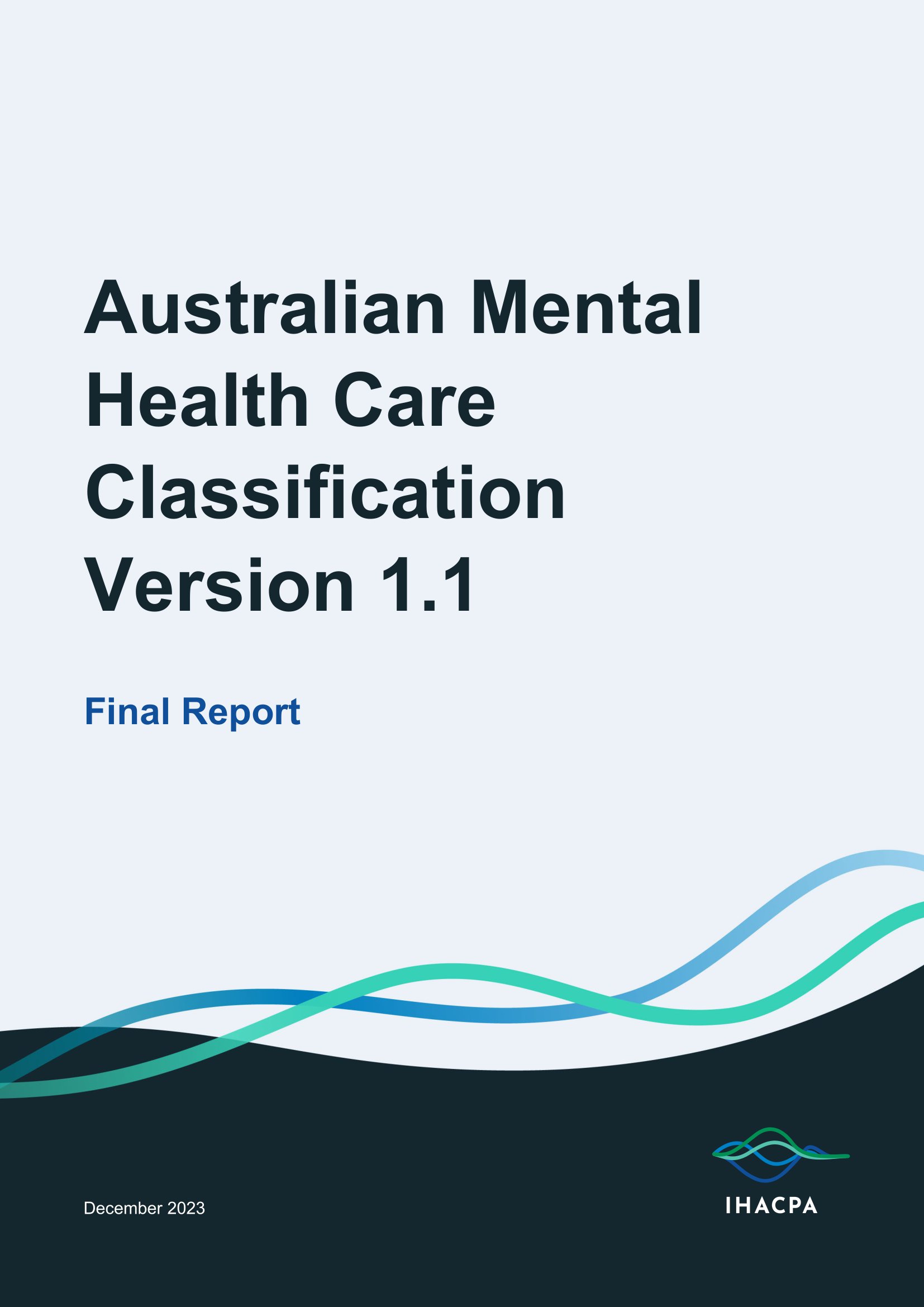 AMHCC Version 1.1 Final Report | Resources | IHACPA